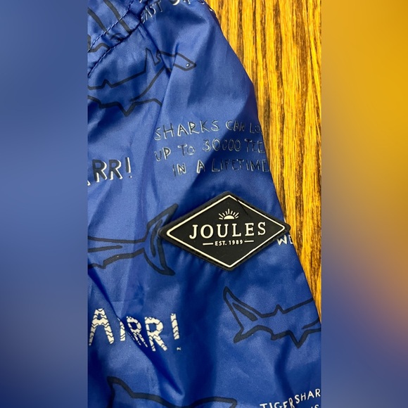 Joules blue shark rain coat toddler size 3T - Picture 7 of 8